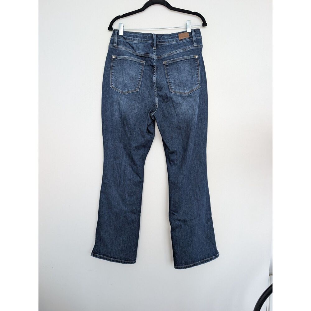 Judy Blue High Rise Slim Bootcut Denim Dark Wash Jeans Sz 14W Classic Zip